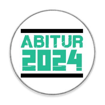 Abitur 2024 - Runder Kühlschrankmagnet - Weiß - Vorne