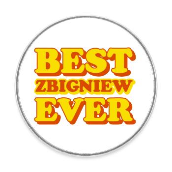 Zbigniew prénom cadeau drôle - Magnet rond - blanc - Devant