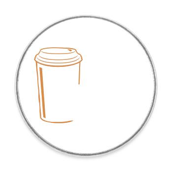 Je cours sur le café et le sarcasme Dicton sarcastique - Magnet rond - blanc - Devant