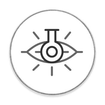 Auge Logo - Runder Kühlschrankmagnet - Weiß - Vorne