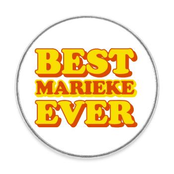 Marieke prénom drôle cadeau - Magnet rond - blanc - Devant