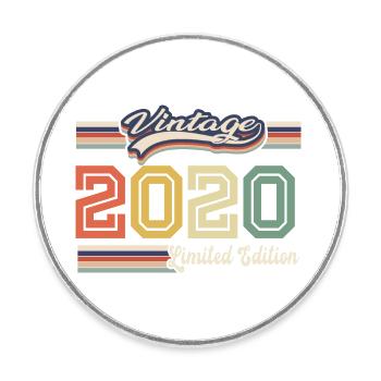 2020 Birthday Gift Awesome Since 2020 Came - Round  fridge magnet - white - Front