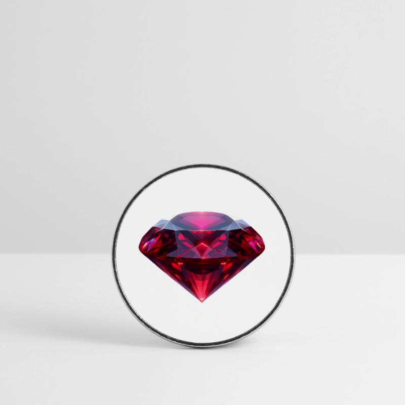 Reddish Ruby Round  fridge magnet