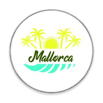 Majorca - Round  fridge magnet - white - Front