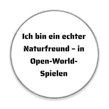 Typisch-Gamer - Runder Kühlschrankmagnet - Weiß - Vorne