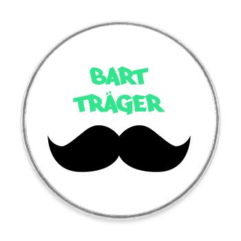 Beard Strap2 - Round  fridge magnet - white - Front