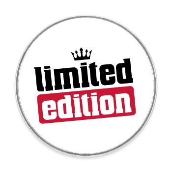 Limited Edition Crown - Round  fridge magnet - white - Front