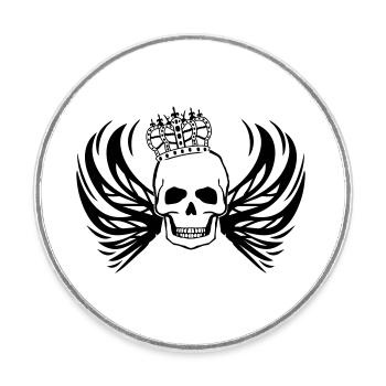 skull king - Runder Kühlschrankmagnet - Weiß - Vorne