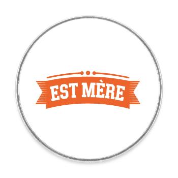 Prudence est mère de sureté - Magnet rond - blanc - Devant