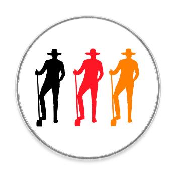 Farmer Colored - Round  fridge magnet - white - Front