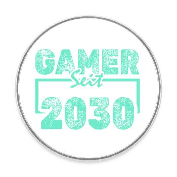 Zocken 2030 - Runder Kühlschrankmagnet - Weiß - Vorne