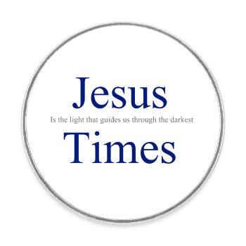 Jésus, la lumière qui nous guide dans les ténèbres - Magnet rond - blanc - Devant