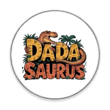 Dinosaur Dad Saurus Gift Dad - Round  fridge magnet - white - Front