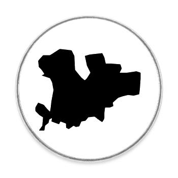 Mykonos - Round  fridge magnet - white - Front