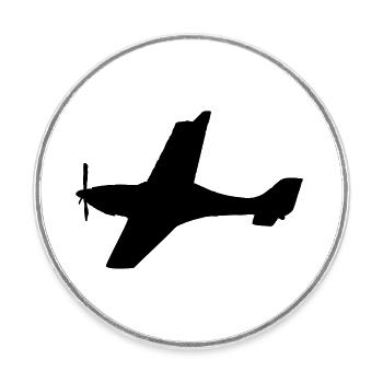 Motorized aircraft motorized aviator pilot aviator - Round  fridge magnet - white - Front