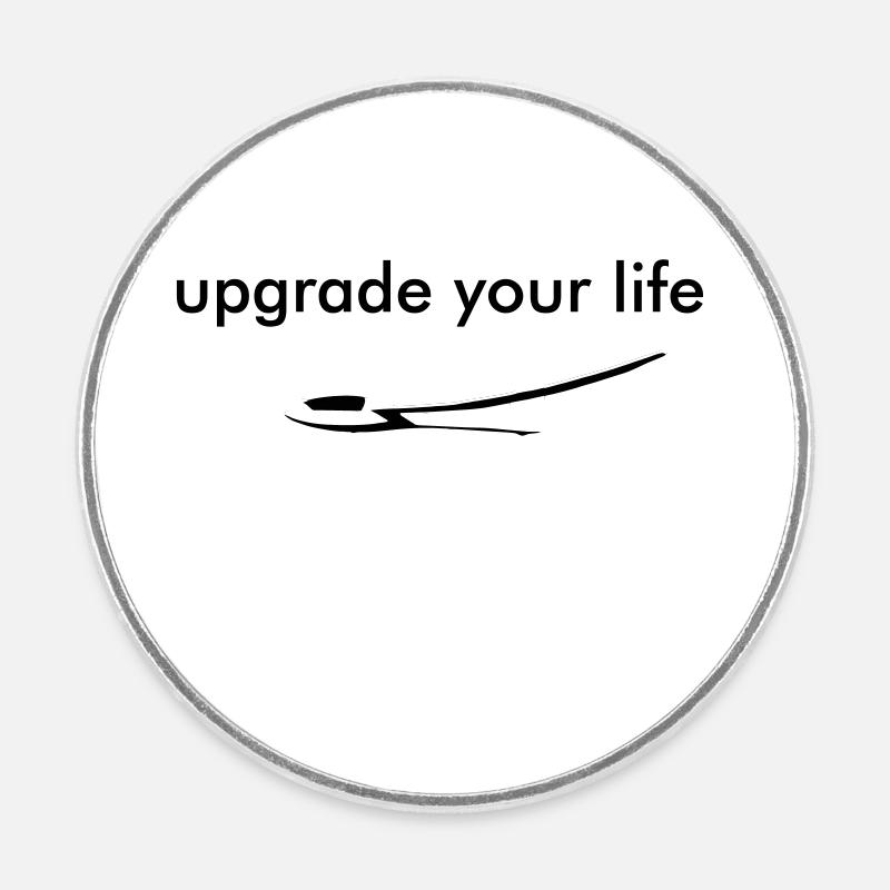 Glider Glider Glider Pilot Pilot - Round  fridge magnet - white