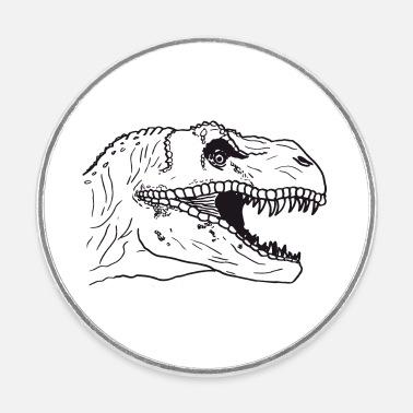 T-Rex Head Drawing' Square fridge magnet | Spreadshirt
