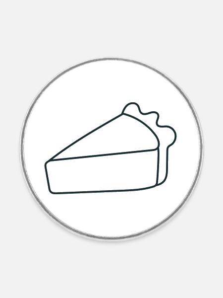 Ein einziges Stück Kuchen - Runder Kühlschrankmagnet - Weiß