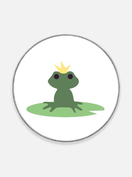Froschprinz - Runder Kühlschrankmagnet - Weiß