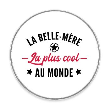 humour belle-mère - Magnet rond - blanc - Devant