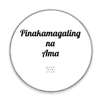 Filipino - Runder Kühlschrankmagnet - Weiß - Vorne