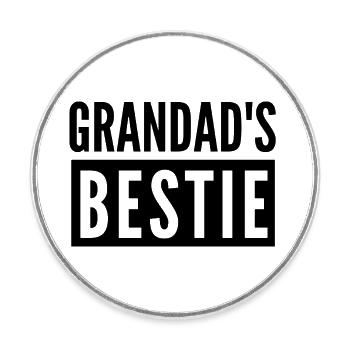 LE MEILLEUR AMI DE GRAND-PÈRE - Magnet rond - blanc - Devant