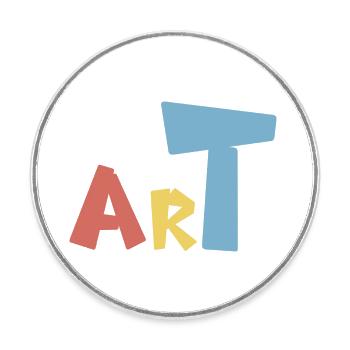 Art - Runder Kühlschrankmagnet - Weiß - Vorne