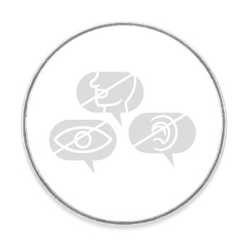 Kein Sehen Sprechen Hören - Runder Kühlschrankmagnet - Weiß - Vorne