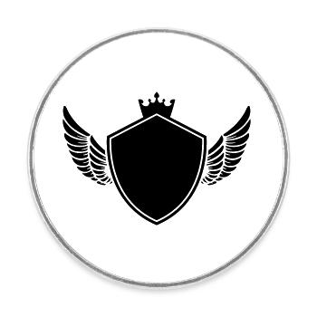 coat of arms - Round  fridge magnet - white - Front