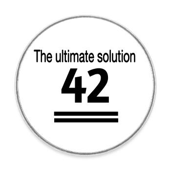 The ultimate solution - Round  fridge magnet - white - Front