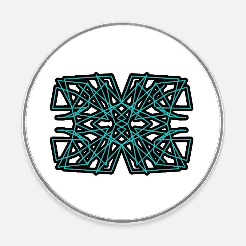 Pattern - Round  fridge magnet - white