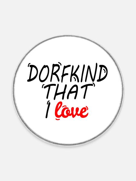 dorfkind nr 2 - Runder Kühlschrankmagnet - Weiß