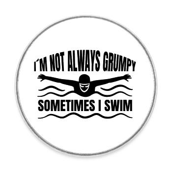 Schwimmverein Frau Schwimmen Schwimmerin Schwimmer - Runder Kühlschrankmagnet - Weiß - Vorne