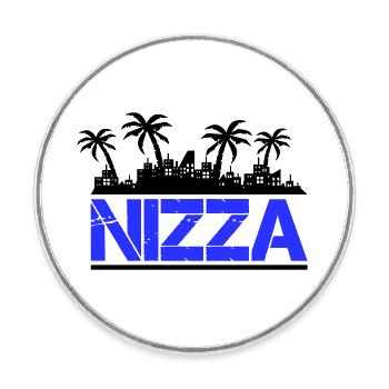 Nice - Round  fridge magnet - white - Front