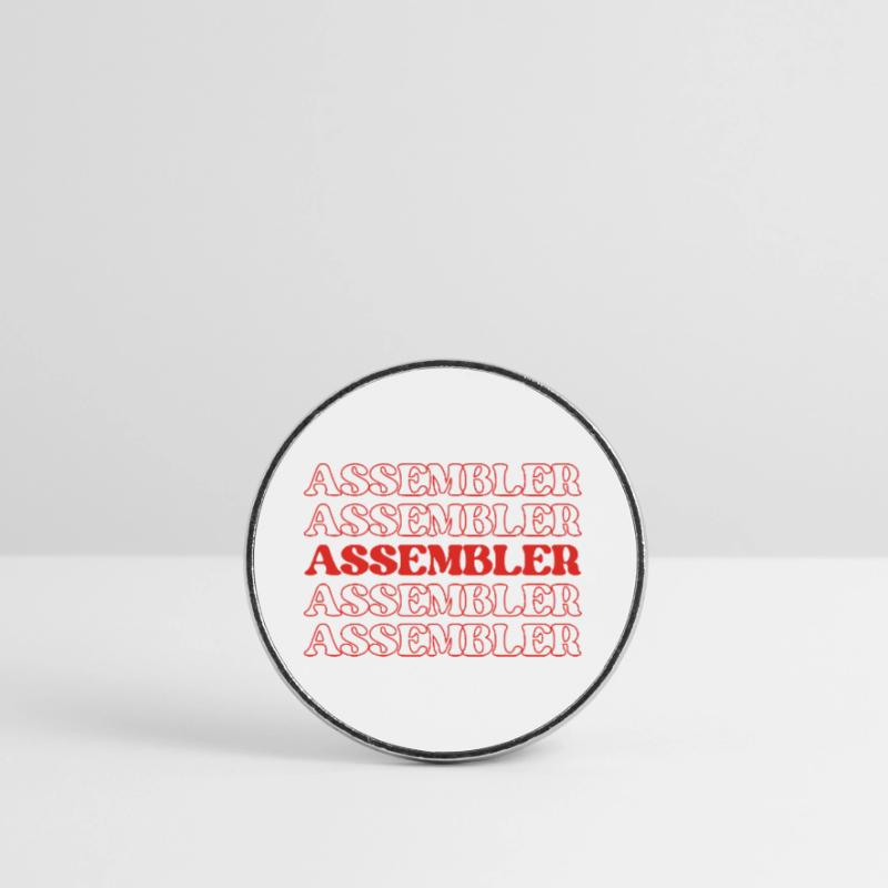 Assembler Fabricator Assembler Constructor Maker Round  fridge magnet