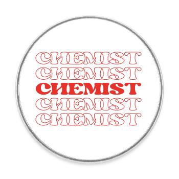 Chemist Researcher Scholar Research Expert Expert - Round  fridge magnet - white - Front
