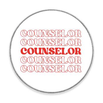 Counselor Adviser Guide Mentor Consultant - Round  fridge magnet - white - Front