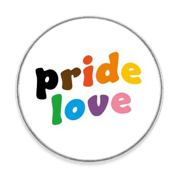 Pride Love Month LGBTQIA+ Gay - Runder Kühlschrankmagnet - Weiß - Vorne