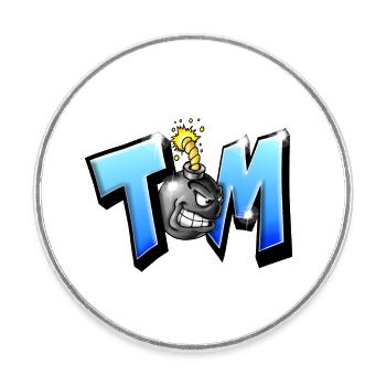 Graffiti Name TOM Printable on everything! - Round  fridge magnet - white - Front