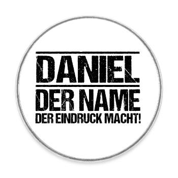 Vorname Daniel - Runder Kühlschrankmagnet - Weiß - Vorne