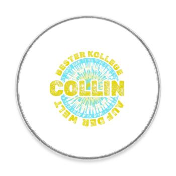 Collin comme prénom - Magnet rond - blanc - Devant