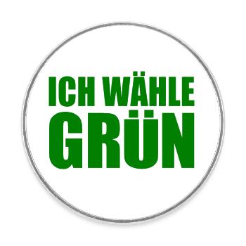 I choose green - Round  fridge magnet - white - Front