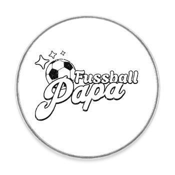 Cooles Fussball Papa Design für echt Fußball Fans - Runder Kühlschrankmagnet - Weiß - Vorne