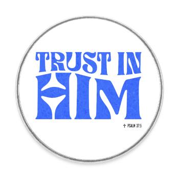 Christianity Christian Bible Verse - Round  fridge magnet - white - Front