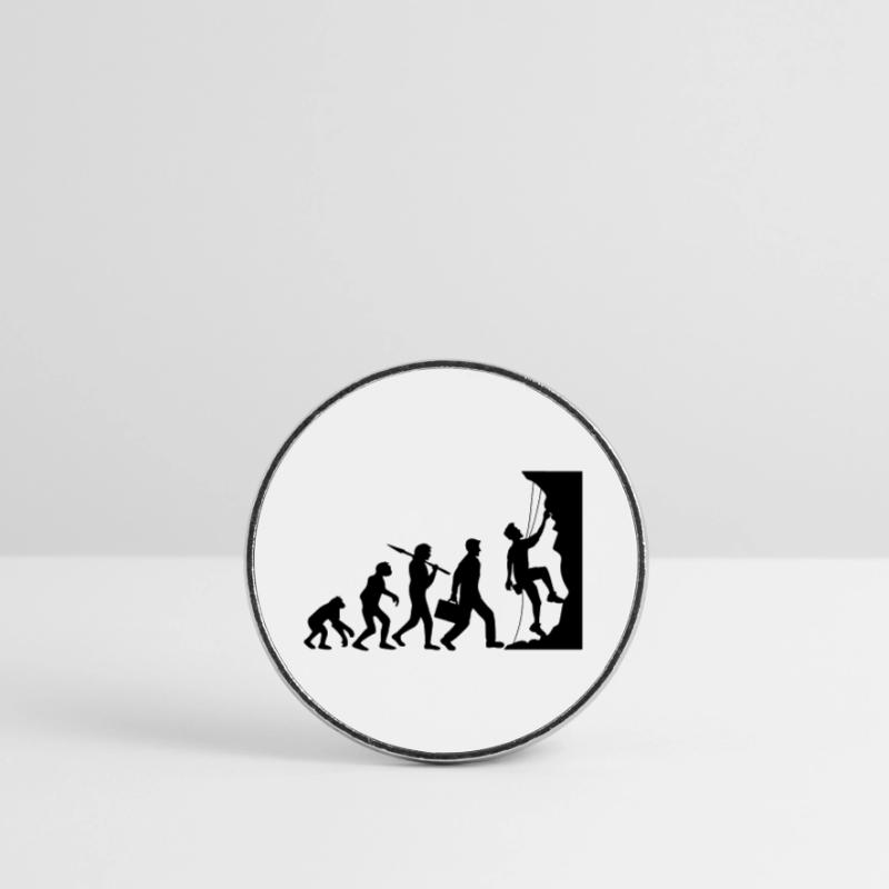 evolution evolution born steep wall climbs Round  fridge magnet