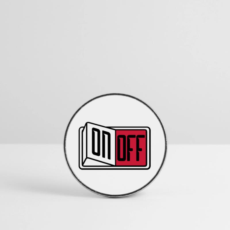 off on switch button button turn off Round  fridge magnet