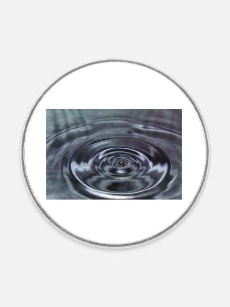 Wassertropfen - Runder Kühlschrankmagnet - Weiß