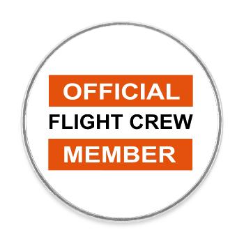 Aviateur pilote d'avion - Magnet rond - blanc - Devant