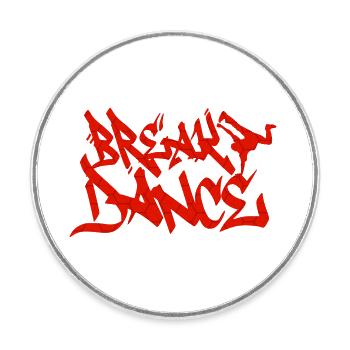 Hip Hop Breakdance Jungs Mädchen Hiphop Bboy BGir - Runder Kühlschrankmagnet - Weiß - Vorne