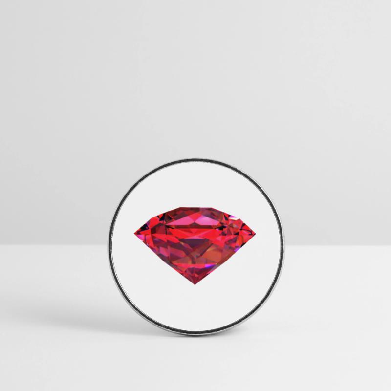 Reddish Ruby Round  fridge magnet